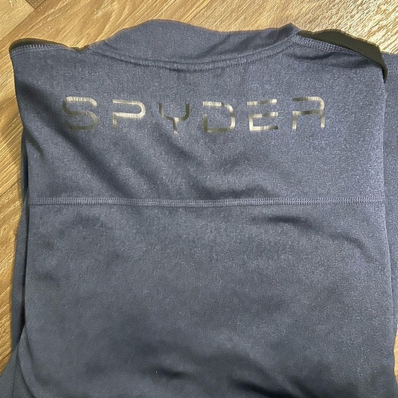 Spyder Active Blue Quarter-Zip Top - Picture 3 of 5